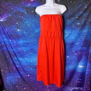 BCBGMAXAZRIA- Red Strapless Dress size Large